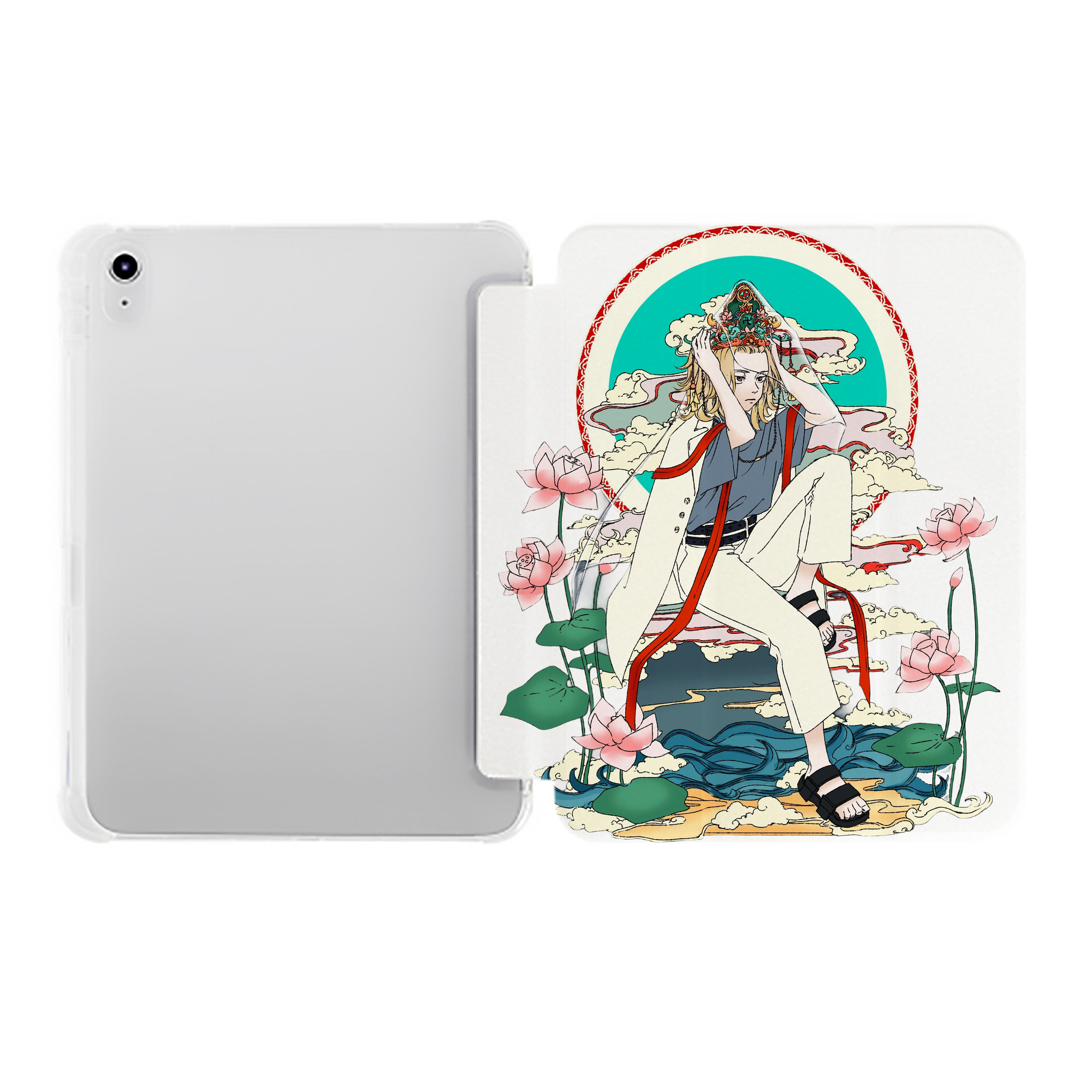 （画像用） 東京リベンジャーズ Tokyo Revengers IPad ケース ペン収納付き 三つ折りスタンド PUレザー×シリコン 対応機種9.5/10.5/10.9インチ